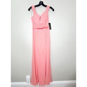 Kanali K Womens Dress Pink Melon Bridesmaid Gown NEW Unaltered